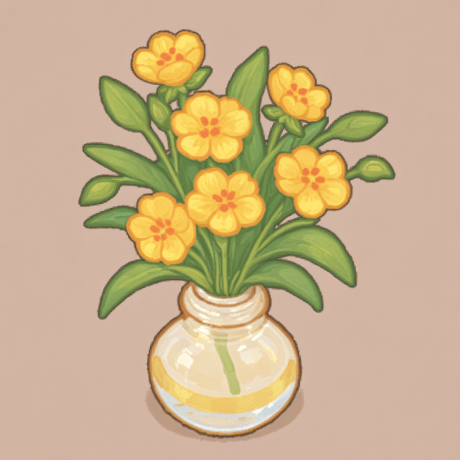 手绘风等距场景物件