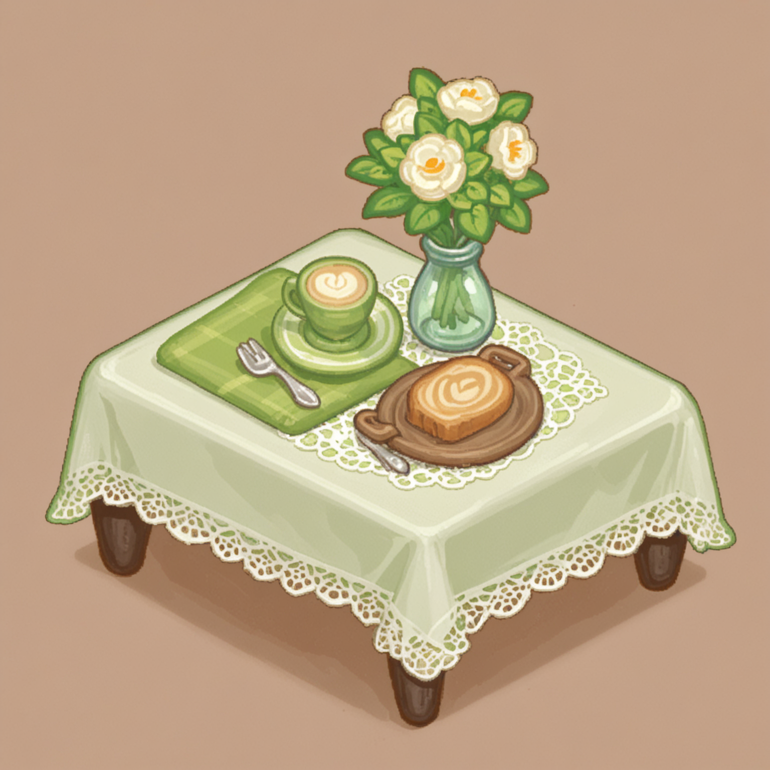 手绘风等距场景物件