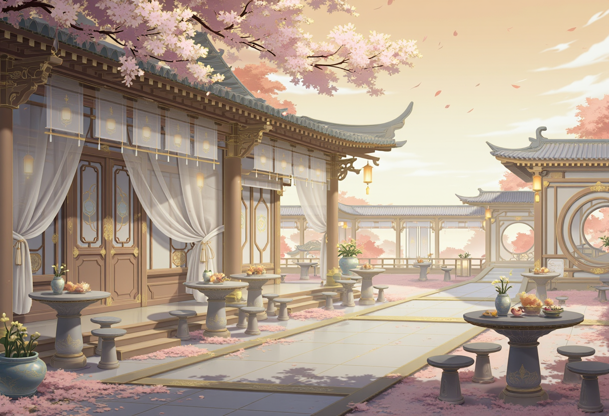 国风-细腻风格场景-庭院