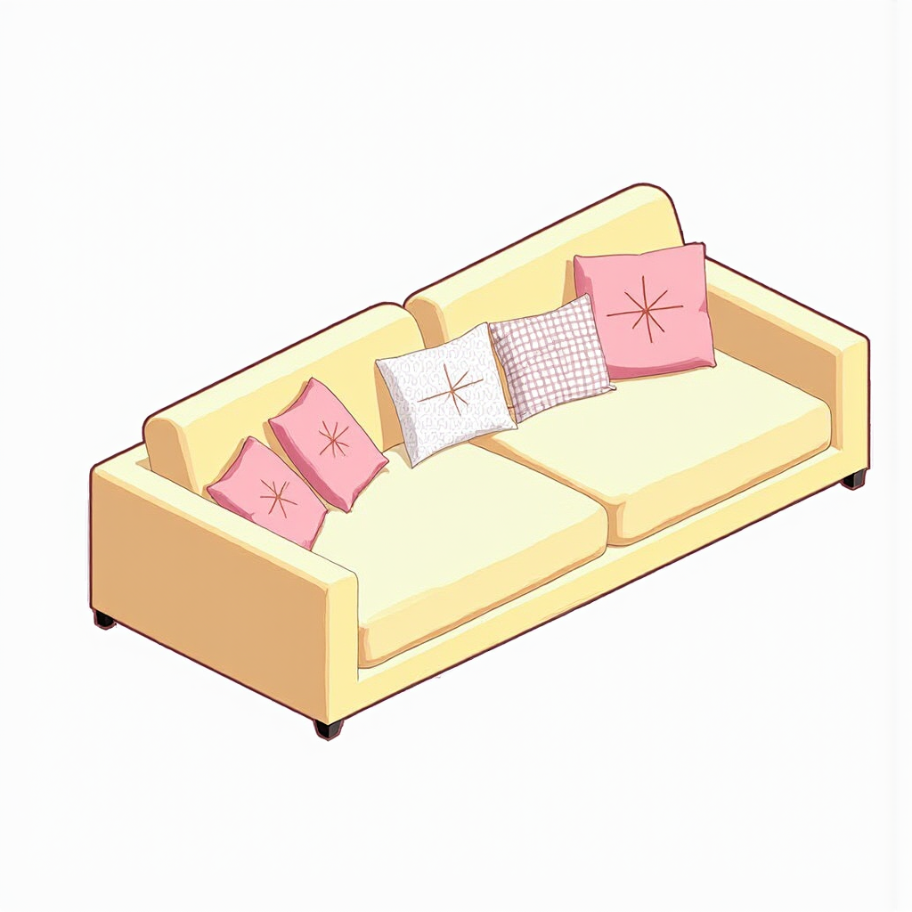 平涂二次元场景物件