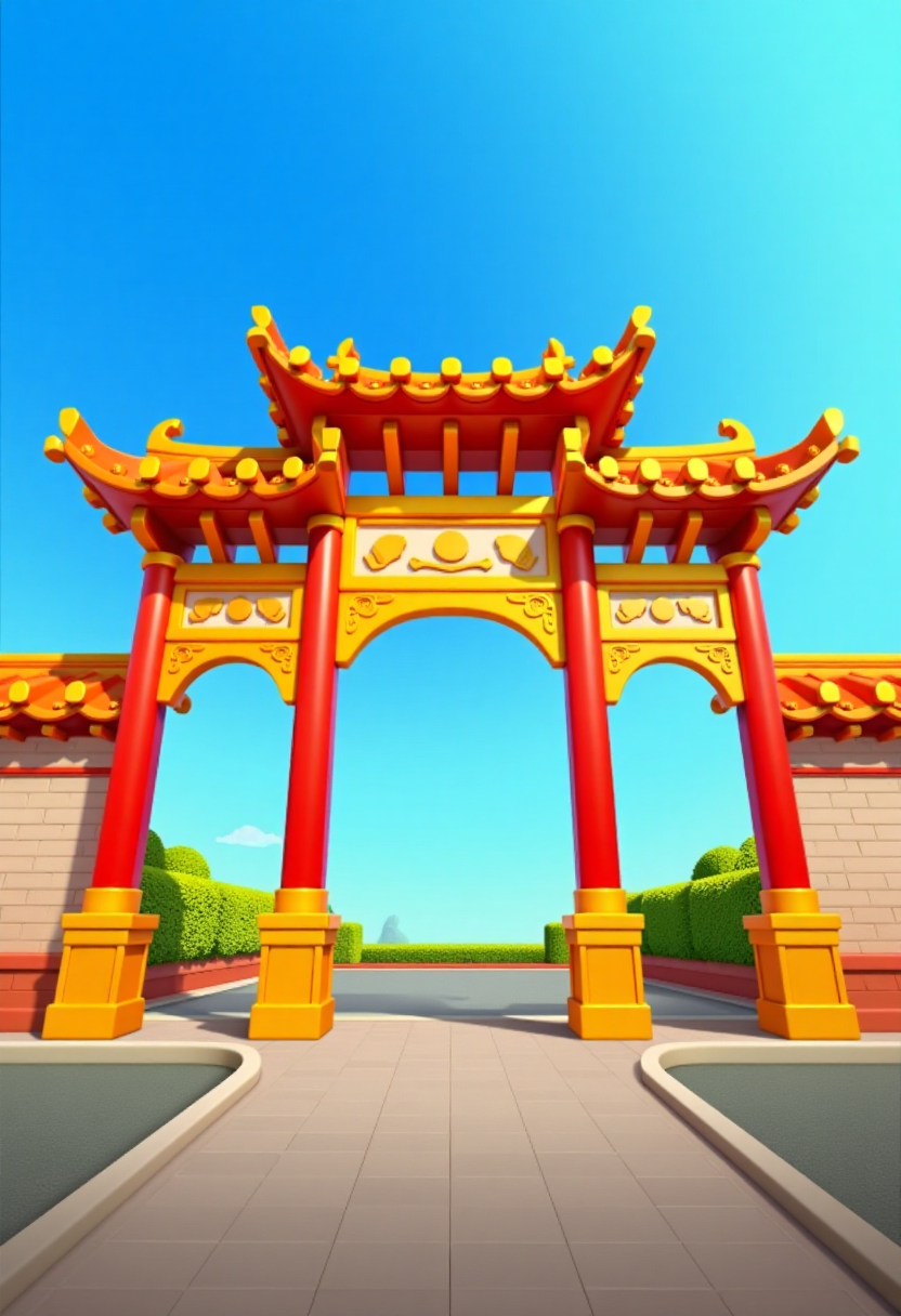 中国古建筑门楼牌坊
