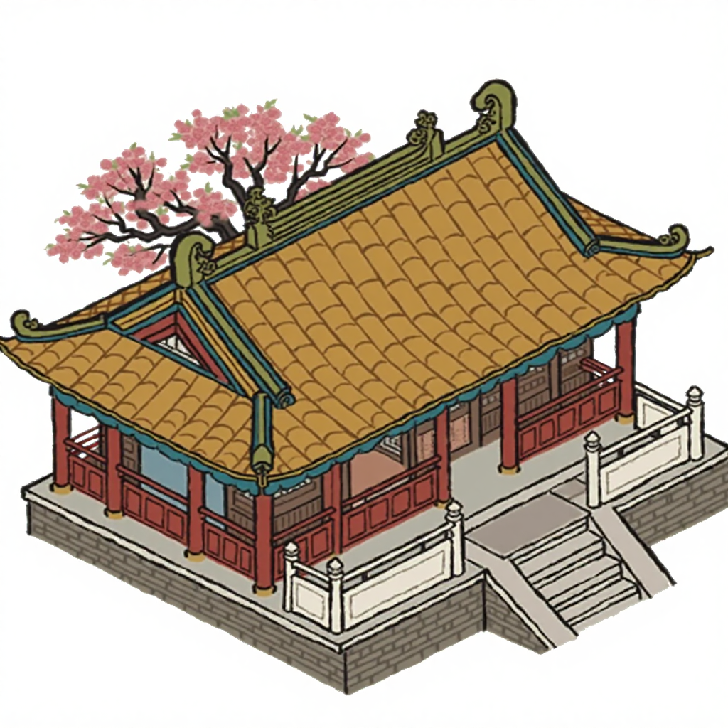 水墨等距场景