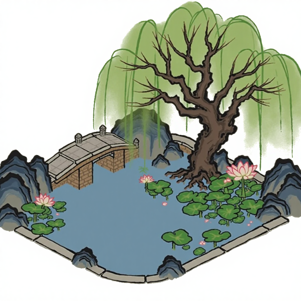 水墨等距场景