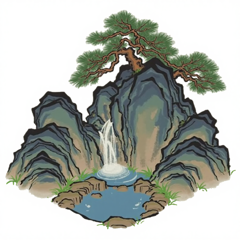 水墨等距场景