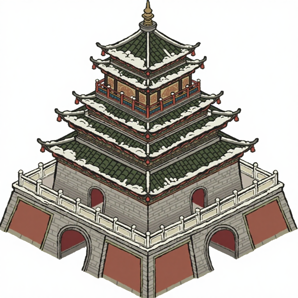 水墨等距场景