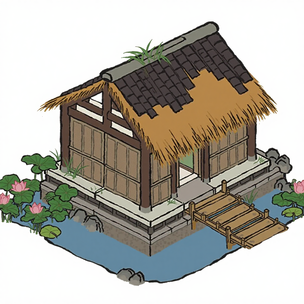 水墨等距场景