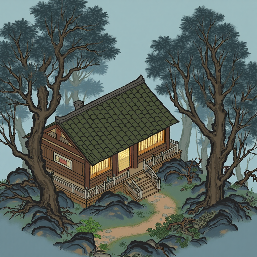水墨等距场景