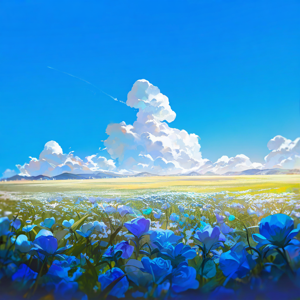 蓝色花海