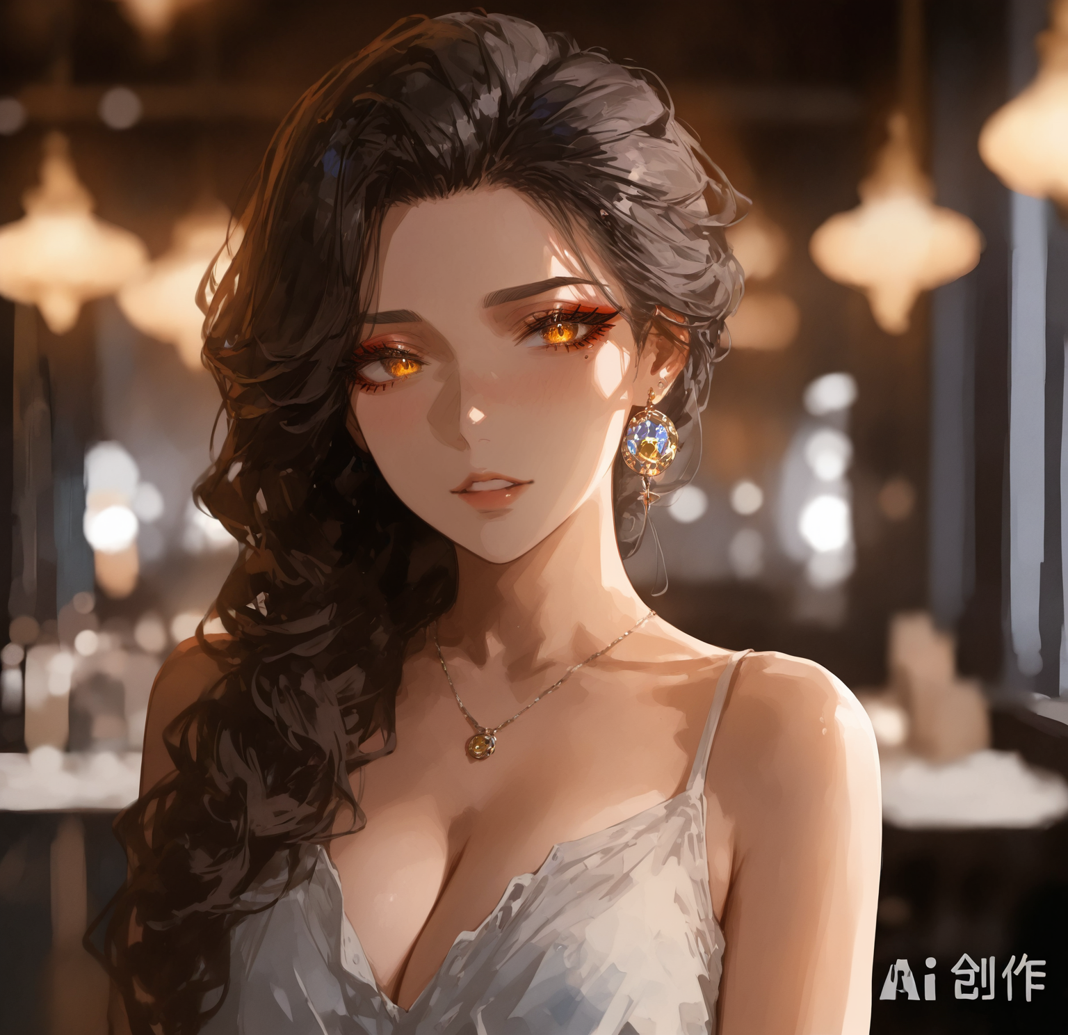 脖子加了项链