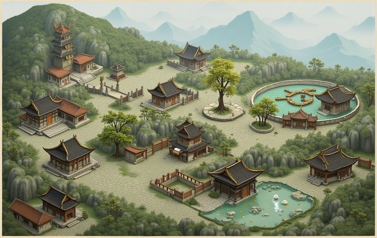 古风游戏庄园场景
